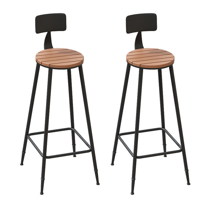 Modern 1/2/5 Pieces Reclaimed Wood Bar Table Set Fixed Table Counter Table Brown 30"H Stools (Set of 2) Clearhalo 'Bar Furniture' 'furn' 'furn_home_bar_bar_sets' 'Furniture' 'Home Bars & Bar Sets' 'home_bar_bar_sets' 'Kitchen & Dining Furniture' 5988008