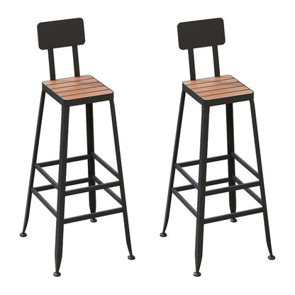 Modern 1/2/5 Pieces Reclaimed Wood Bar Table Set Fixed Table Counter Table Black 30"H Stools (Set of 2) Clearhalo 'Bar Furniture' 'furn' 'furn_home_bar_bar_sets' 'Furniture' 'Home Bars & Bar Sets' 'home_bar_bar_sets' 'Kitchen & Dining Furniture' 5988009