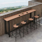 Modern 1/2/5 Pieces Reclaimed Wood Bar Table Set Fixed Table Counter Table Clearhalo 'Bar Furniture' 'furn' 'furn_home_bar_bar_sets' 'Furniture' 'Home Bars & Bar Sets' 'home_bar_bar_sets' 'Kitchen & Dining Furniture' 5988011