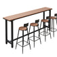 Modern 1/2/5 Pieces Reclaimed Wood Bar Table Set Fixed Table Counter Table Clearhalo 'Bar Furniture' 'furn' 'furn_home_bar_bar_sets' 'Furniture' 'Home Bars & Bar Sets' 'home_bar_bar_sets' 'Kitchen & Dining Furniture' 5988012