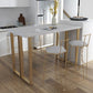 Fixed Table Counter Table Set Contemporary 1/2/3 Pieces Faux Marble Pub Table Set Clearhalo 'Bar Furniture' 'furn' 'furn_home_bar_bar_sets' 'Furniture' 'Home Bars & Bar Sets' 'home_bar_bar_sets' 'Kitchen & Dining Furniture' 5988034