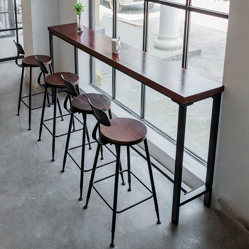 Juego de comedor de Pub con caballete Industrial, juego de mesa de Bar rectangular de madera maciza de 1/2/5 piezas
