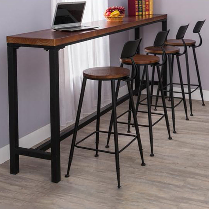 Juego de comedor de Pub con caballete Industrial, juego de mesa de Bar rectangular de madera maciza de 1/2/5 piezas