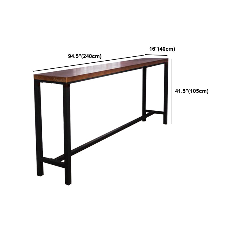Juego de comedor de Pub con caballete Industrial, juego de mesa de Bar rectangular de madera maciza de 1/2/5 piezas