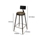 Juego de comedor de Pub con caballete Industrial, juego de mesa de Bar rectangular de madera maciza de 1/2/5 piezas