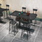 Ensemble de Table de Pub en pierre frittée contemporaine, Table de comptoir fixe, 1/2/3/5 pièces