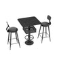 Ensemble de Table de Pub en pierre frittée contemporaine, Table de comptoir fixe, 1/2/3/5 pièces