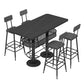 Ensemble de Table de Pub en pierre frittée contemporaine, Table de comptoir fixe, 1/2/3/5 pièces