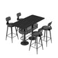 Ensemble de Table de Pub en pierre frittée contemporaine, Table de comptoir fixe, 1/2/3/5 pièces