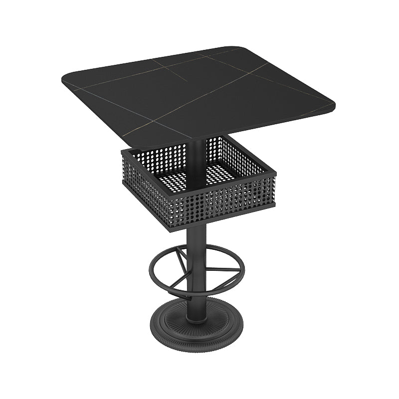 Ensemble de Table de Pub en pierre frittée contemporaine, Table de comptoir fixe, 1/2/3/5 pièces