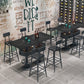 Ensemble de Table de Pub en pierre frittée contemporaine, Table de comptoir fixe, 1/2/3/5 pièces