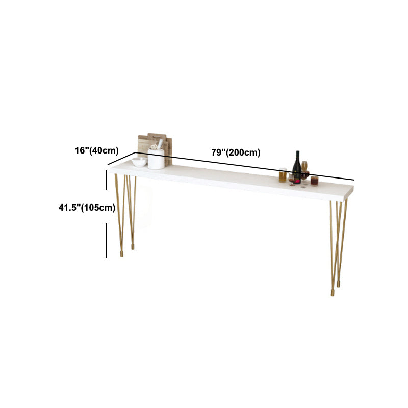 Juego de mostrador con patas doradas rectangulares, mesa de Pub interior Glam de madera de 1/2/5/9 piezas