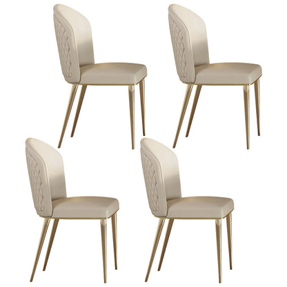 Zeitgenössisches Esssatz 1/4/5/7 PCS Stein Esstisch mit Polsterstühlen