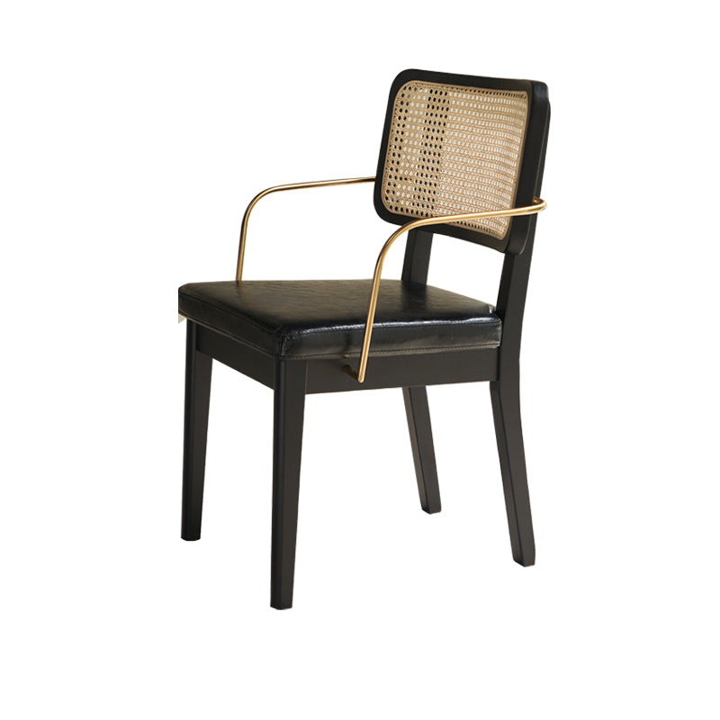 Ensemble de restauration moderne 1/4/5/7 PCS TABLE TOP TOP avec des chaises à ossature en bois massif