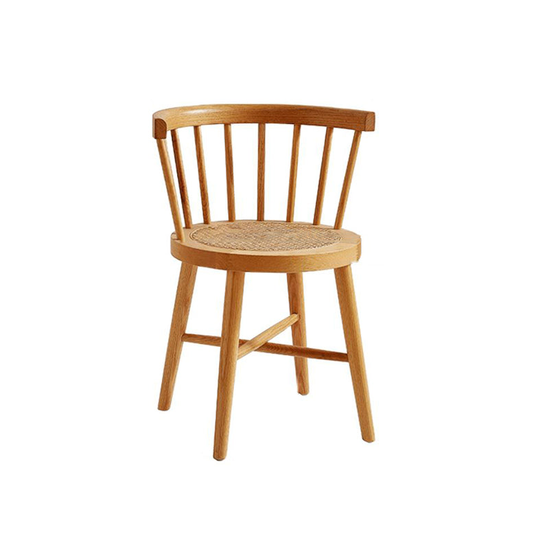 Solid Wood Dining Table Set 1/3/5 Pcs Round Dining Table with Windsor Chairs 1 Wood Chair Clearhalo 'Dining Room Sets' 'Dining Tables & Seating' 'dining_room_set' 'furn' 'furn_dining_room_set' 'Furniture' 'Kitchen & Dining Furniture' 5988260