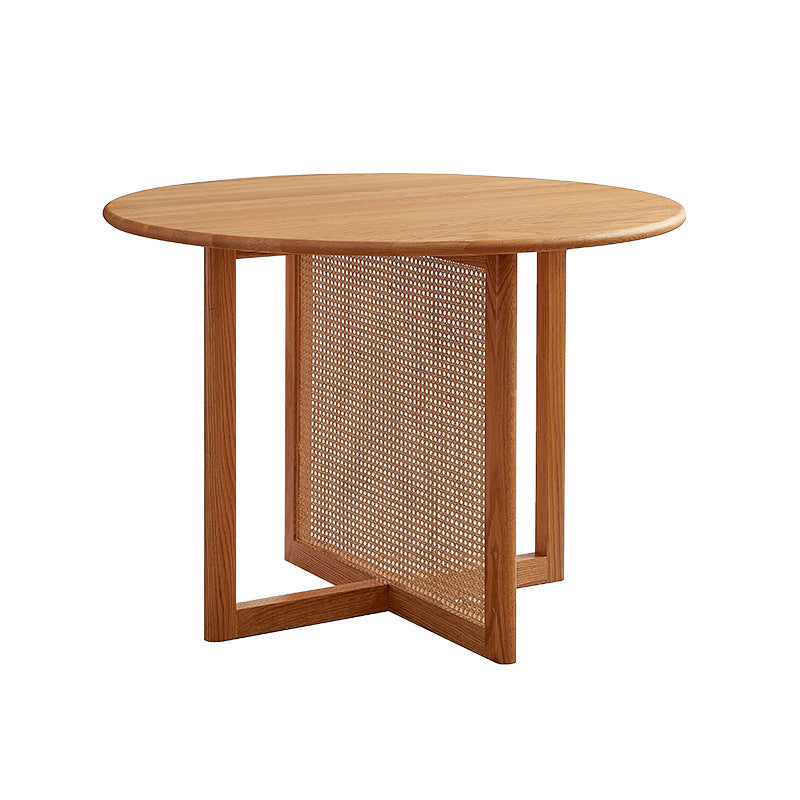 Solid Wood Dining Table Set 1/3/5 Pcs Round Dining Table with Windsor Chairs Wood 41"L x 41"W Clearhalo 'Dining Room Sets' 'Dining Tables & Seating' 'dining_room_set' 'furn' 'furn_dining_room_set' 'Furniture' 'Kitchen & Dining Furniture' 5988264