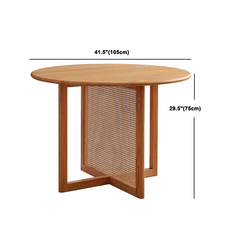 Solid Wood Dining Table Set 1/3/5 Pcs Round Dining Table with Windsor Chairs Clearhalo 'Dining Room Sets' 'Dining Tables & Seating' 'dining_room_set' 'furn' 'furn_dining_room_set' 'Furniture' 'Kitchen & Dining Furniture' 5988269