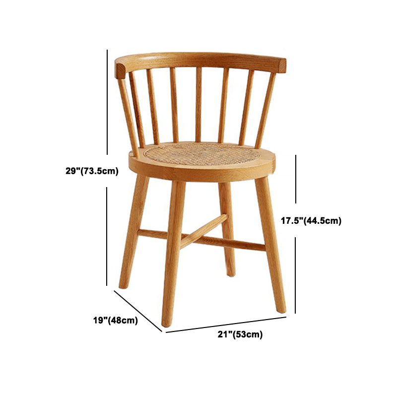 Solid Wood Dining Table Set 1/3/5 Pcs Round Dining Table with Windsor Chairs Clearhalo 'Dining Room Sets' 'Dining Tables & Seating' 'dining_room_set' 'furn' 'furn_dining_room_set' 'Furniture' 'Kitchen & Dining Furniture' 5988270