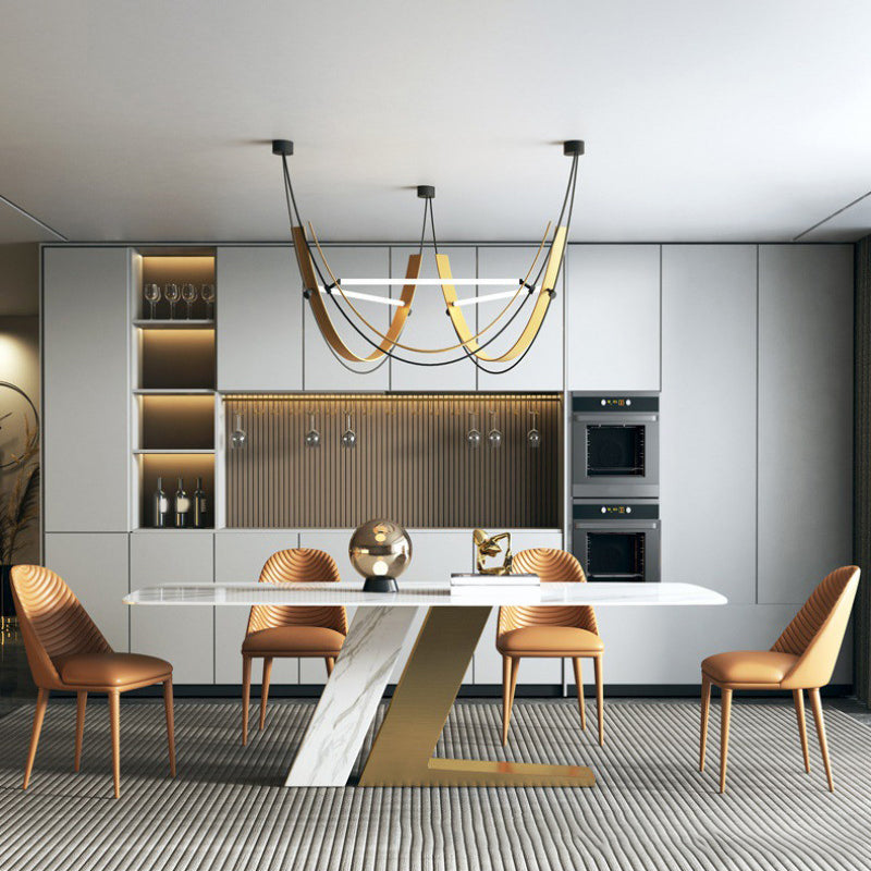 Ensemble de table de salle à manger rectangle moderne 1/5/7