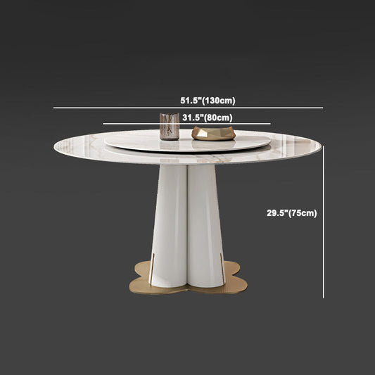 モダンスタイルの焼結ストーンダイニングセットラウンド1/3/4/5/7ピース自宅で使用するためのダイニングセット