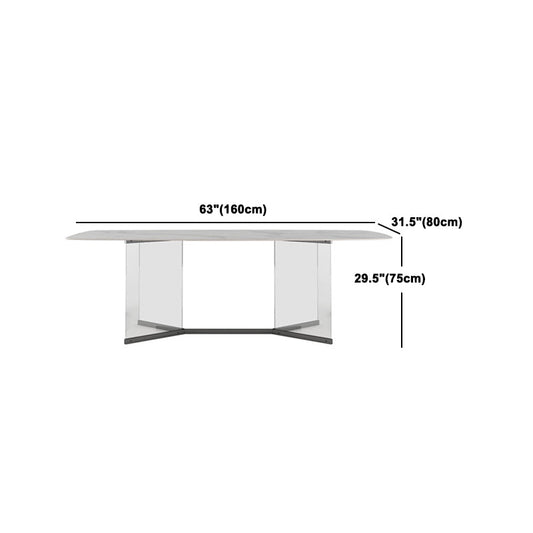 コンテンポラリー長方形焼結ストーンダイニングテーブルセット1/3/4/5/6ピースダイニングセット
