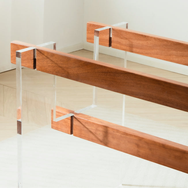 Ensemble de restauration rectangulaire moderne 1/2/4/7 Pieces Table à manger en bois massif avec chaises