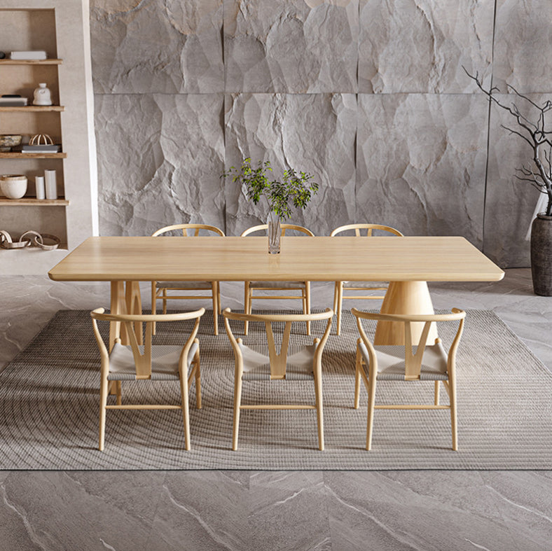 Ensemble de table à manger en bois massif industriel 1/2/7