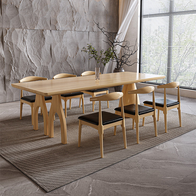 Ensemble de table à manger en bois massif industriel 1/2/7