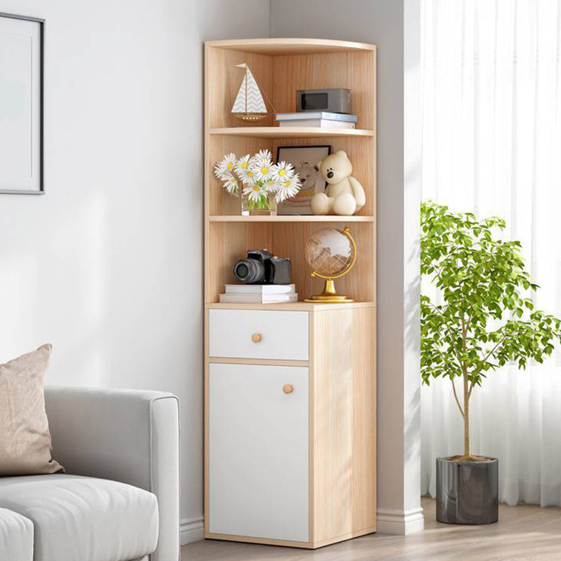 Libro de madera moderno de ingeniería Establecería en la esquina estantería vertical estantería para dormitorio