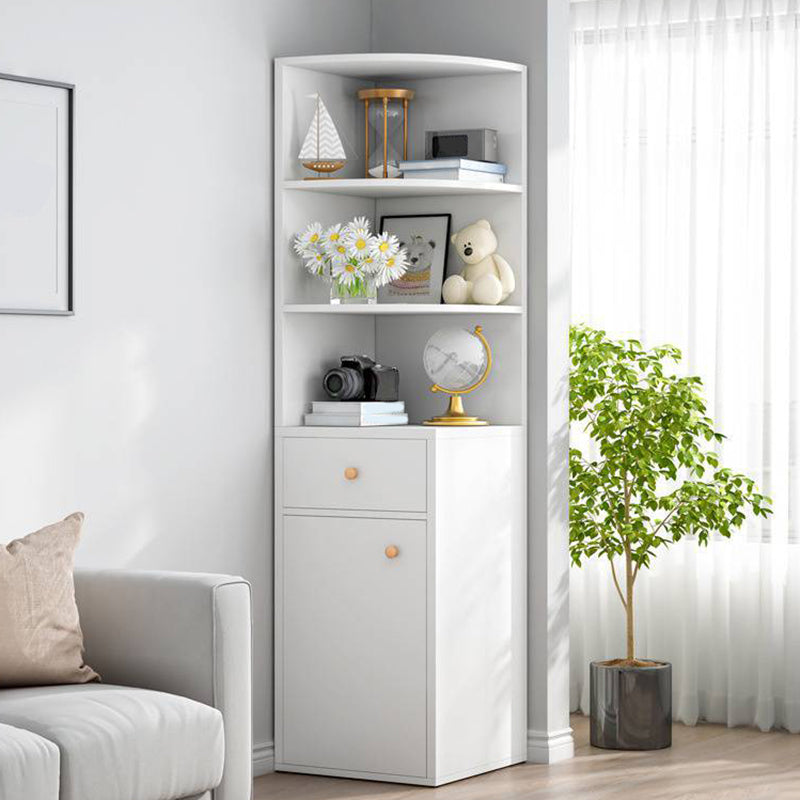 Libro de madera moderno de ingeniería Establecería en la esquina estantería vertical estantería para dormitorio