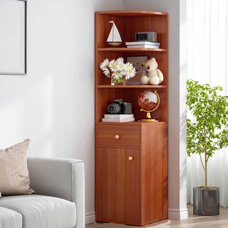 Libro de madera moderno de ingeniería Establecería en la esquina estantería vertical estantería para dormitorio