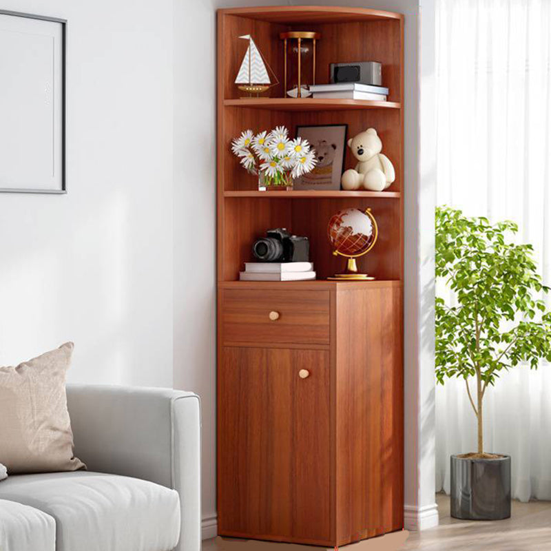 Libro de madera moderno de ingeniería Establecería en la esquina estantería vertical estantería para dormitorio