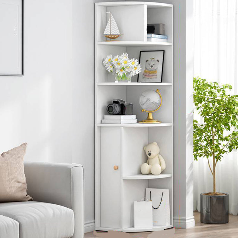 Libro de madera moderno de ingeniería Establecería en la esquina estantería vertical estantería para dormitorio