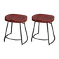 Solid Wood Backless Bar Chair Industrial Armless Metal Legs Bar Stool
