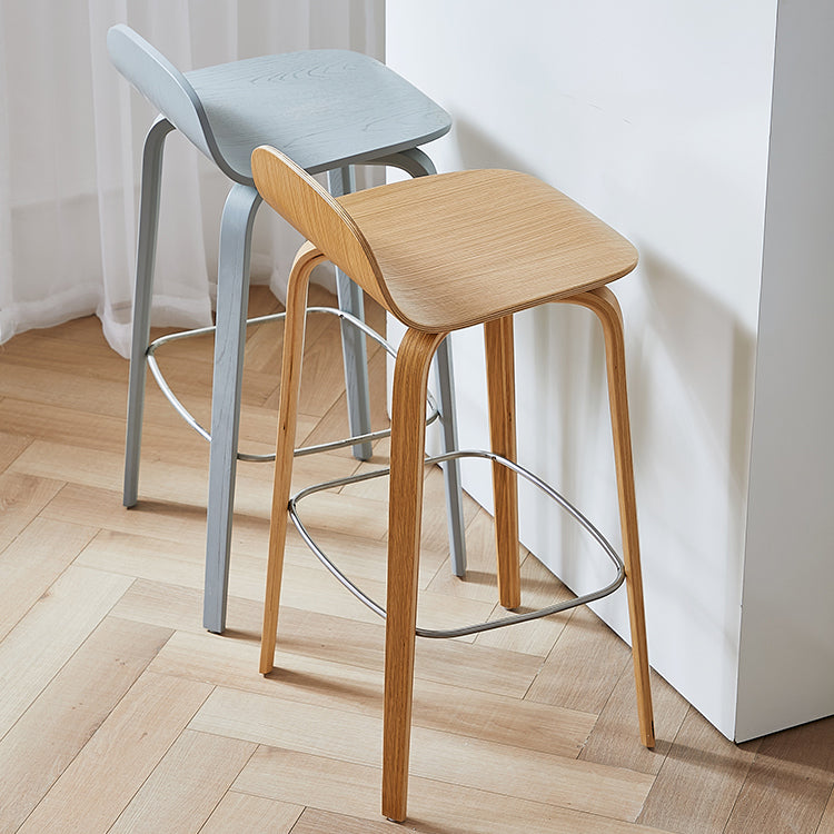 Contemporary Beech Wood Bar Stool Low Back Stool for Living Room Clearhalo 'Bar Furniture' 'Bar Stools' 'bar_stools' 'furn' 'furn_bar_stools' 'Furniture' 'Kitchen & Dining Furniture' 5988906