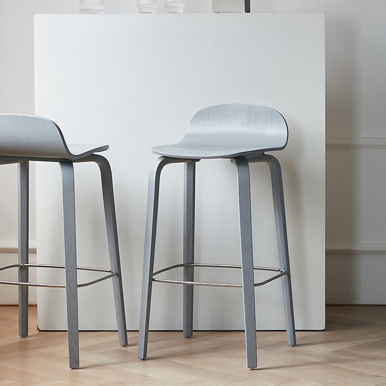 Contemporary Beech Wood Bar Stool Low Back Stool for Living Room Clearhalo 'Bar Furniture' 'Bar Stools' 'bar_stools' 'furn' 'furn_bar_stools' 'Furniture' 'Kitchen & Dining Furniture' 5988909