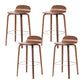 Contemporary Beech Wood Bar Stool Low Back Stool for Living Room Walnut 4 Piece Set Clearhalo 'Bar Furniture' 'Bar Stools' 'bar_stools' 'furn' 'furn_bar_stools' 'Furniture' 'Kitchen & Dining Furniture' 5988911