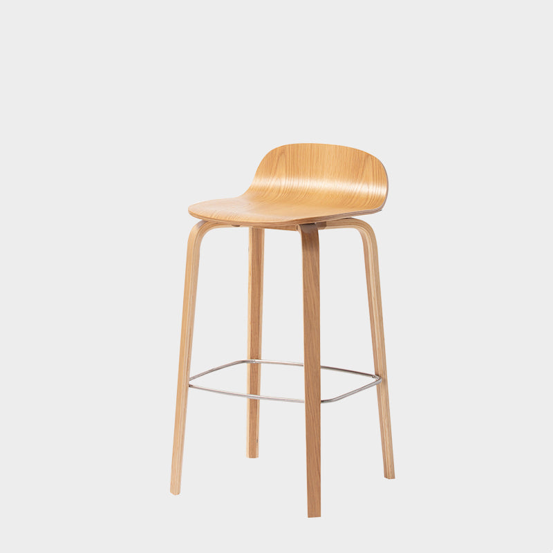 Contemporary Beech Wood Bar Stool Low Back Stool for Living Room Wood 1 Piece Clearhalo 'Bar Furniture' 'Bar Stools' 'bar_stools' 'furn' 'furn_bar_stools' 'Furniture' 'Kitchen & Dining Furniture' 5988917