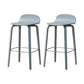 Contemporary Beech Wood Bar Stool Low Back Stool for Living Room Grey 2 Piece Set Clearhalo 'Bar Furniture' 'Bar Stools' 'bar_stools' 'furn' 'furn_bar_stools' 'Furniture' 'Kitchen & Dining Furniture' 5988929