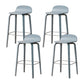 Contemporary Beech Wood Bar Stool Low Back Stool for Living Room Grey 4 Piece Set Clearhalo 'Bar Furniture' 'Bar Stools' 'bar_stools' 'furn' 'furn_bar_stools' 'Furniture' 'Kitchen & Dining Furniture' 5988930