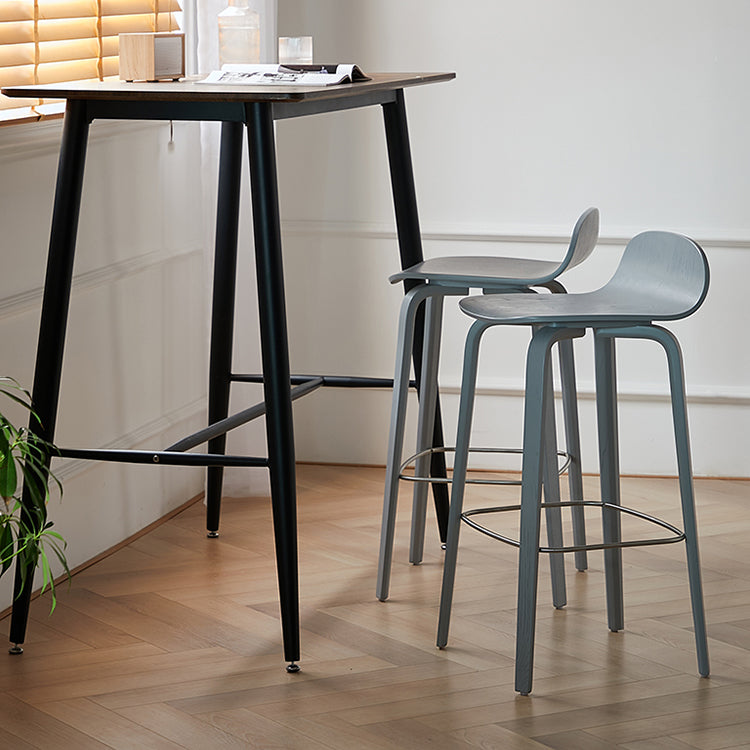Contemporary Beech Wood Bar Stool Low Back Stool for Living Room Clearhalo 'Bar Furniture' 'Bar Stools' 'bar_stools' 'furn' 'furn_bar_stools' 'Furniture' 'Kitchen & Dining Furniture' 5988931