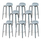 Contemporary Beech Wood Bar Stool Low Back Stool for Living Room Grey 8 Piece Set Clearhalo 'Bar Furniture' 'Bar Stools' 'bar_stools' 'furn' 'furn_bar_stools' 'Furniture' 'Kitchen & Dining Furniture' 5988934