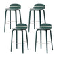 Contemporary Beech Wood Bar Stool Low Back Stool for Living Room Green 4 Piece Set Clearhalo 'Bar Furniture' 'Bar Stools' 'bar_stools' 'furn' 'furn_bar_stools' 'Furniture' 'Kitchen & Dining Furniture' 5988938