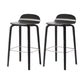 Contemporary Beech Wood Bar Stool Low Back Stool for Living Room Black 2 Piece Set Clearhalo 'Bar Furniture' 'Bar Stools' 'bar_stools' 'furn' 'furn_bar_stools' 'Furniture' 'Kitchen & Dining Furniture' 5988942