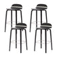 Contemporary Beech Wood Bar Stool Low Back Stool for Living Room Black 4 Piece Set Clearhalo 'Bar Furniture' 'Bar Stools' 'bar_stools' 'furn' 'furn_bar_stools' 'Furniture' 'Kitchen & Dining Furniture' 5988943