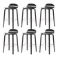 Contemporary Beech Wood Bar Stool Low Back Stool for Living Room Black 6 Piece Set Clearhalo 'Bar Furniture' 'Bar Stools' 'bar_stools' 'furn' 'furn_bar_stools' 'Furniture' 'Kitchen & Dining Furniture' 5988944