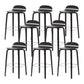 Contemporary Beech Wood Bar Stool Low Back Stool for Living Room Black 8 Piece Set Clearhalo 'Bar Furniture' 'Bar Stools' 'bar_stools' 'furn' 'furn_bar_stools' 'Furniture' 'Kitchen & Dining Furniture' 5988945