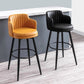 Contemporary Swivel Bar Stool Upholstered Leather Stools with Footrest Clearhalo 'Bar Furniture' 'Bar Stools' 'bar_stools' 'furn' 'furn_bar_stools' 'Furniture' 'Kitchen & Dining Furniture' 5988947