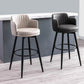 Contemporary Swivel Bar Stool Upholstered Leather Stools with Footrest Clearhalo 'Bar Furniture' 'Bar Stools' 'bar_stools' 'furn' 'furn_bar_stools' 'Furniture' 'Kitchen & Dining Furniture' 5988950