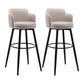 Contemporary Swivel Bar Stool Upholstered Leather Stools with Footrest Grey 2 Piece Set Clearhalo 'Bar Furniture' 'Bar Stools' 'bar_stools' 'furn' 'furn_bar_stools' 'Furniture' 'Kitchen & Dining Furniture' 5988968